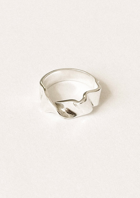 Minimalist Sterling Silver Wave Ring