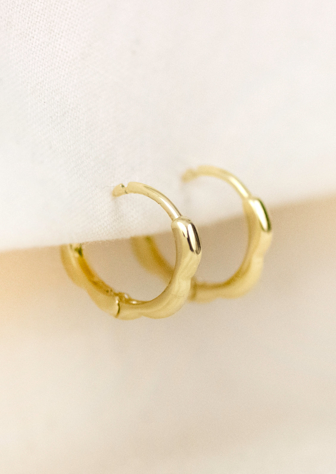 Fashionable hoop earrings in gold and silver